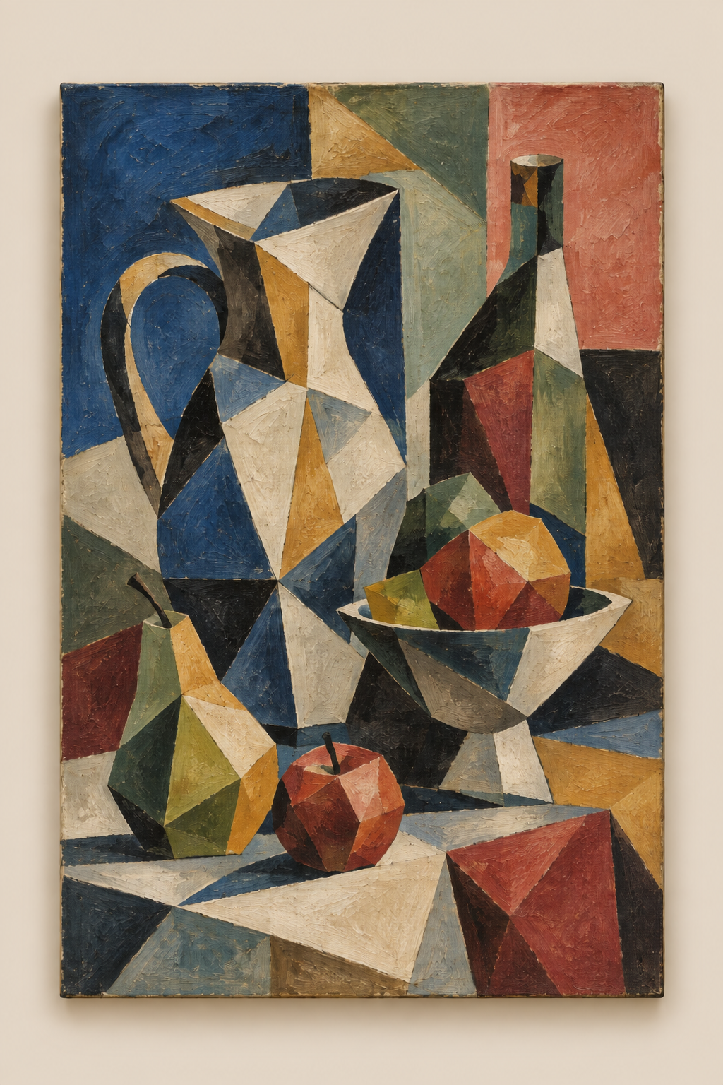 Faceted Table — Cubist Still Life Wall Art