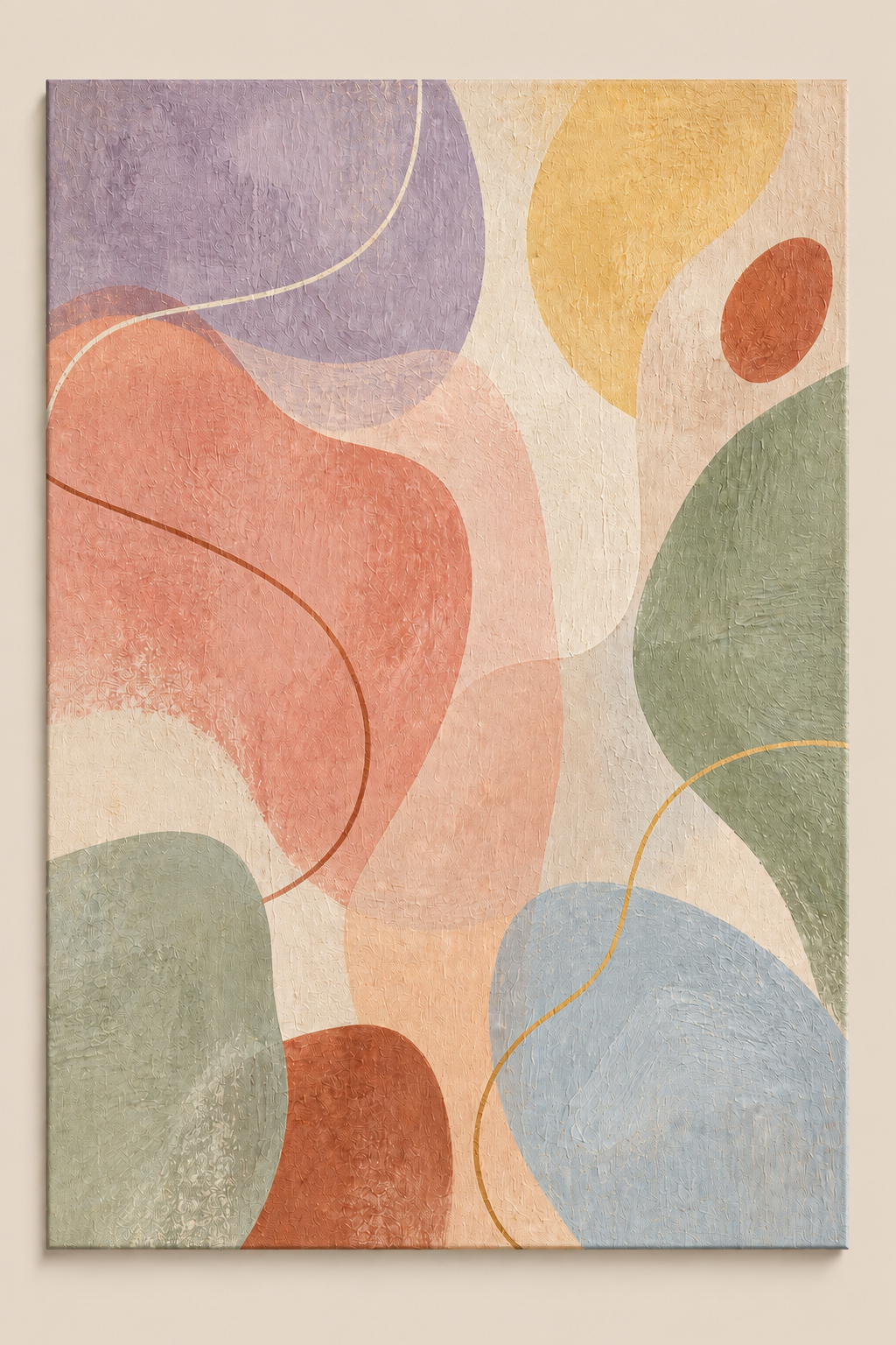 Lumen Fields — Soft Organic Abstract Wall Art