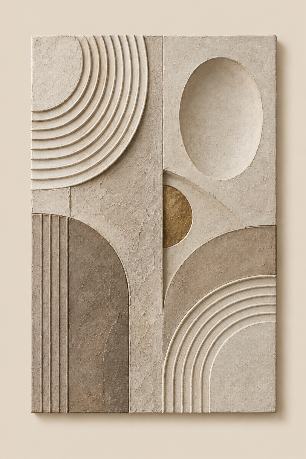 Mineral Rhythm — Neutral Textured Abstract Wall Art